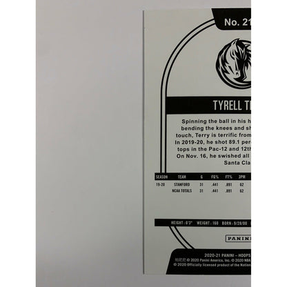 2020-21 Hoops Tyrell Terry Winter Parallel RC