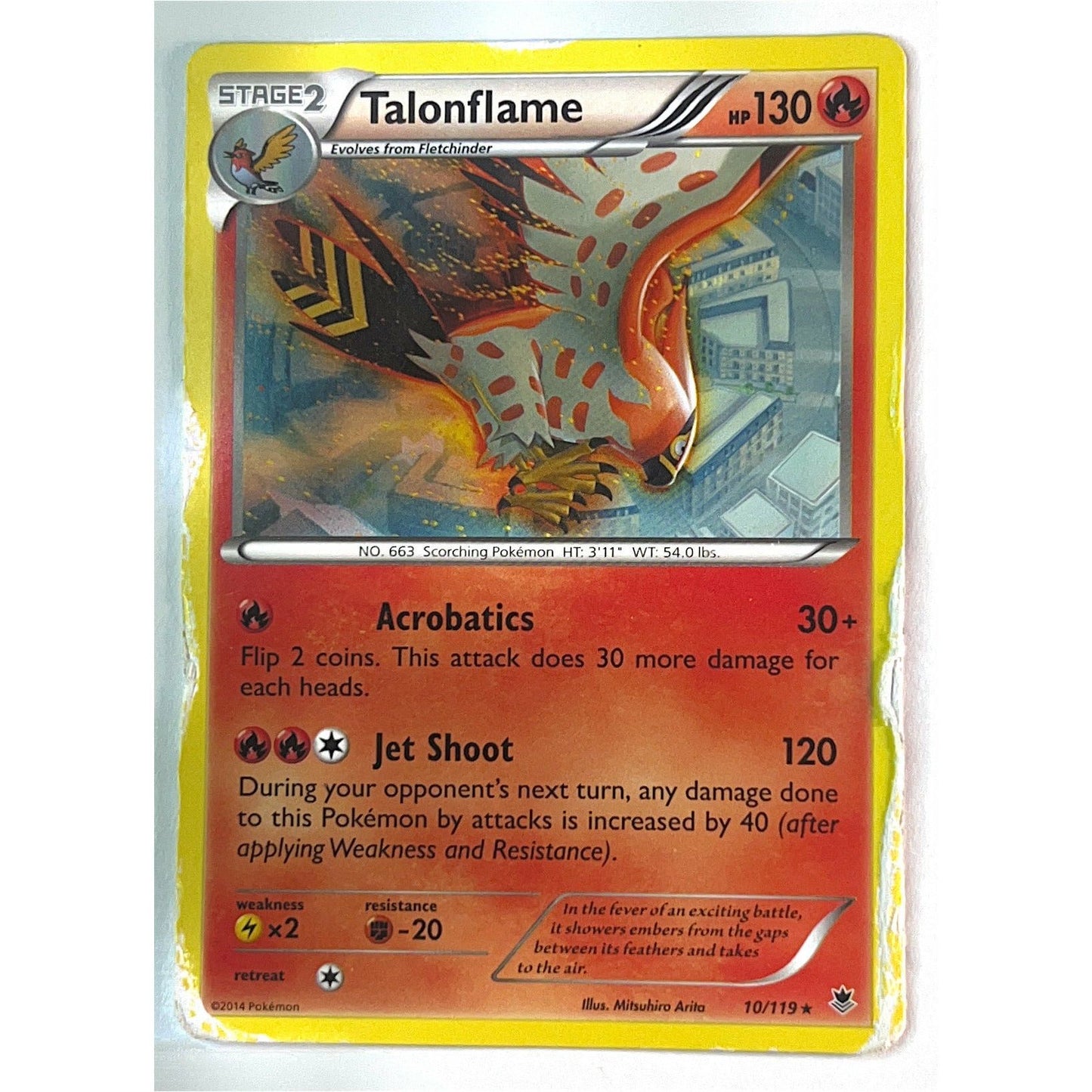 Phantom Forces Talonflame Rare Non-Holo 10/119 *HEAVY Play