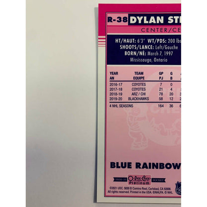 2021-22 O-Pee-Chee Dylan Strome Blue Rainbow 94/149