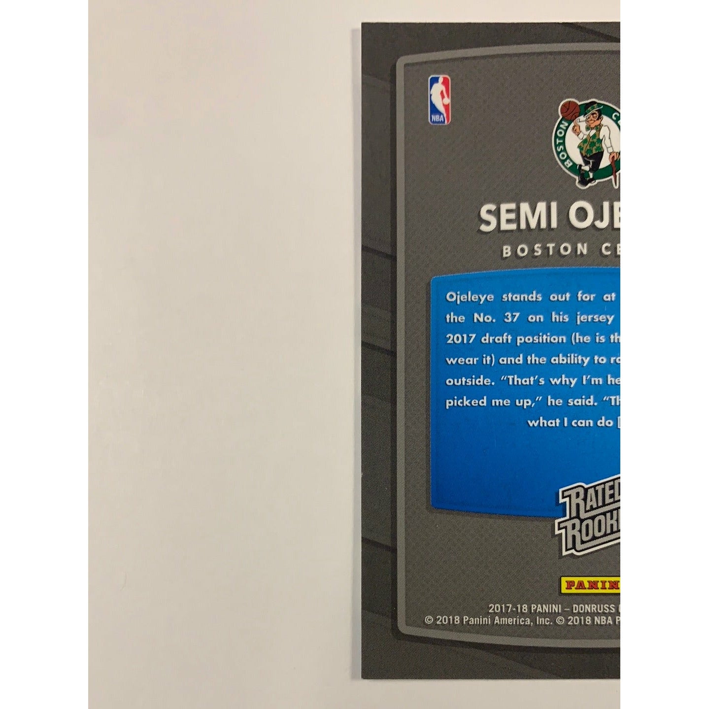 2017-18 Donruss Optic Semi Ojeleye Rated Rookie