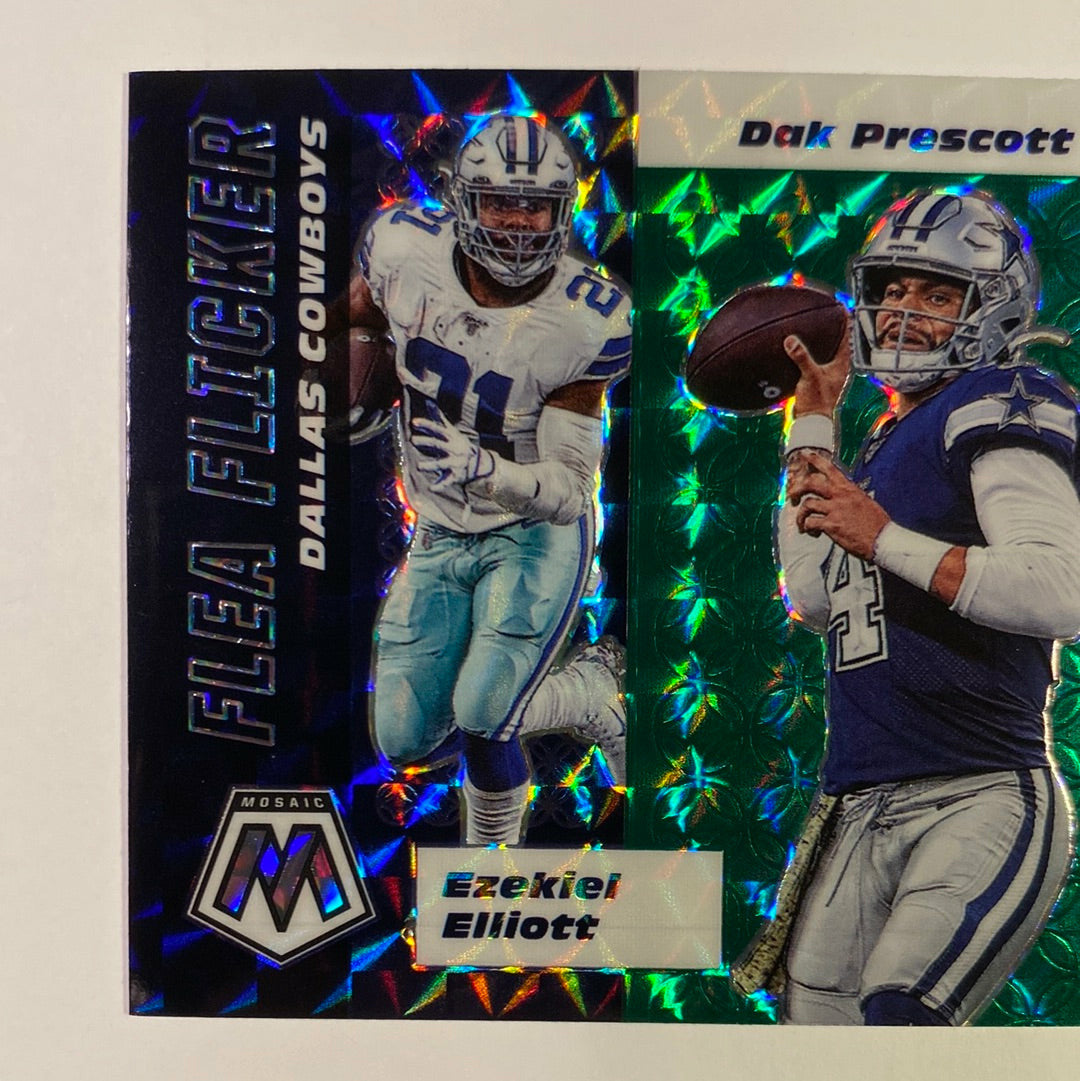 2020 Mosaic Prescott / Cooper / Elliott Flea Flicker Green & Blue Prizm