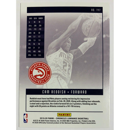 2019-20 Chronicles Luminance Cam Reddish Rookie Card