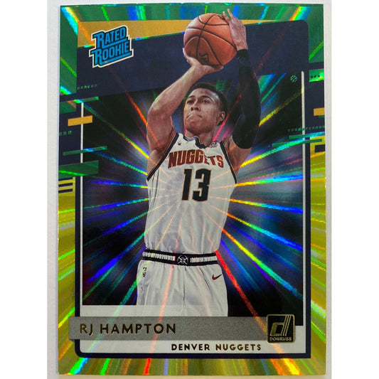  2020-21 Donruss RJ Hampton Green And Yellow Laser  Local Legends Cards & Collectibles