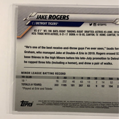  2020 Topps Chrome Jake Rogers RC Refractor  Local Legends Cards & Collectibles