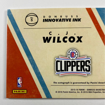 2015-16 Donruss C.J. Wilcox Innovative Ink