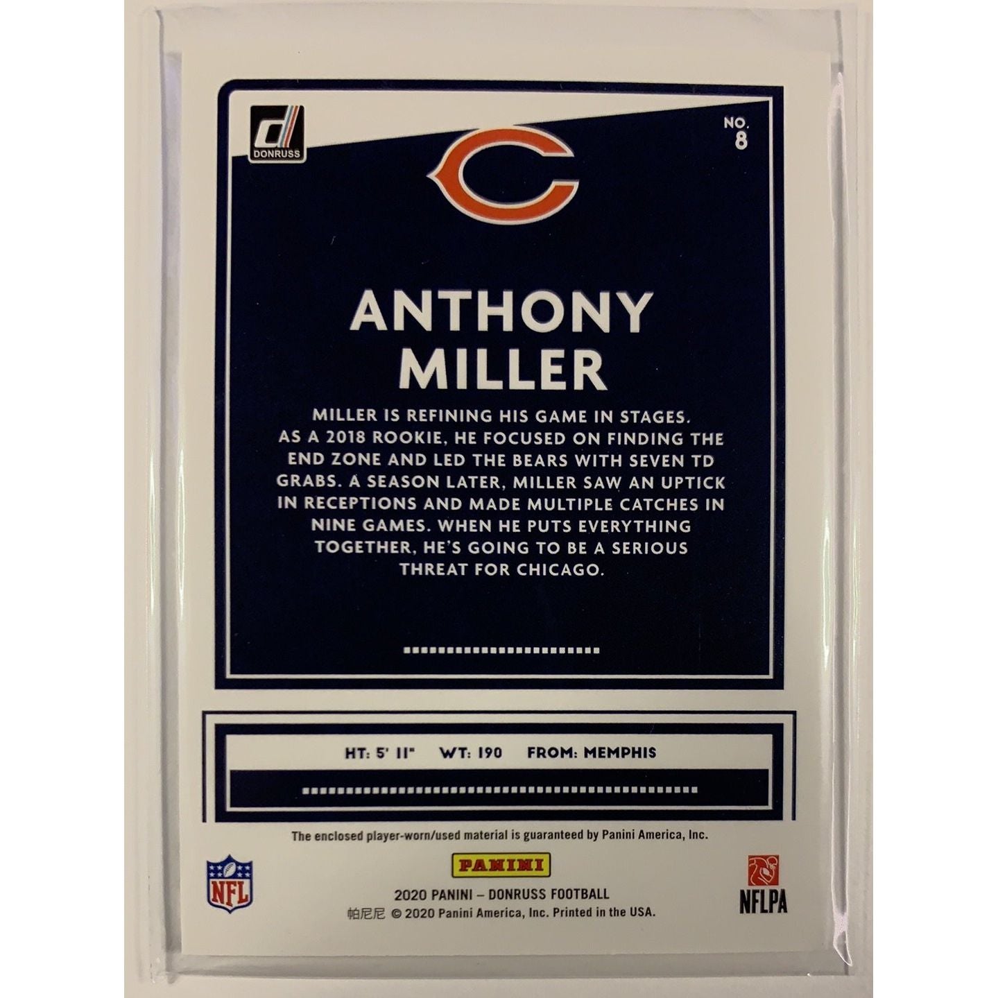 2020 Donruss Threads Anthony Miller  Local Legends Cards & Collectibles