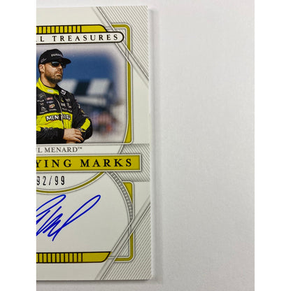 2021 National Treasures Paul Menard Qualifying Marks Auto /99 | Local Legends Cards & Collectibles