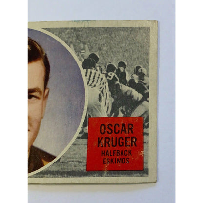 1960 Topps CFL Oscar Kruger #15 *MARKED Checklist