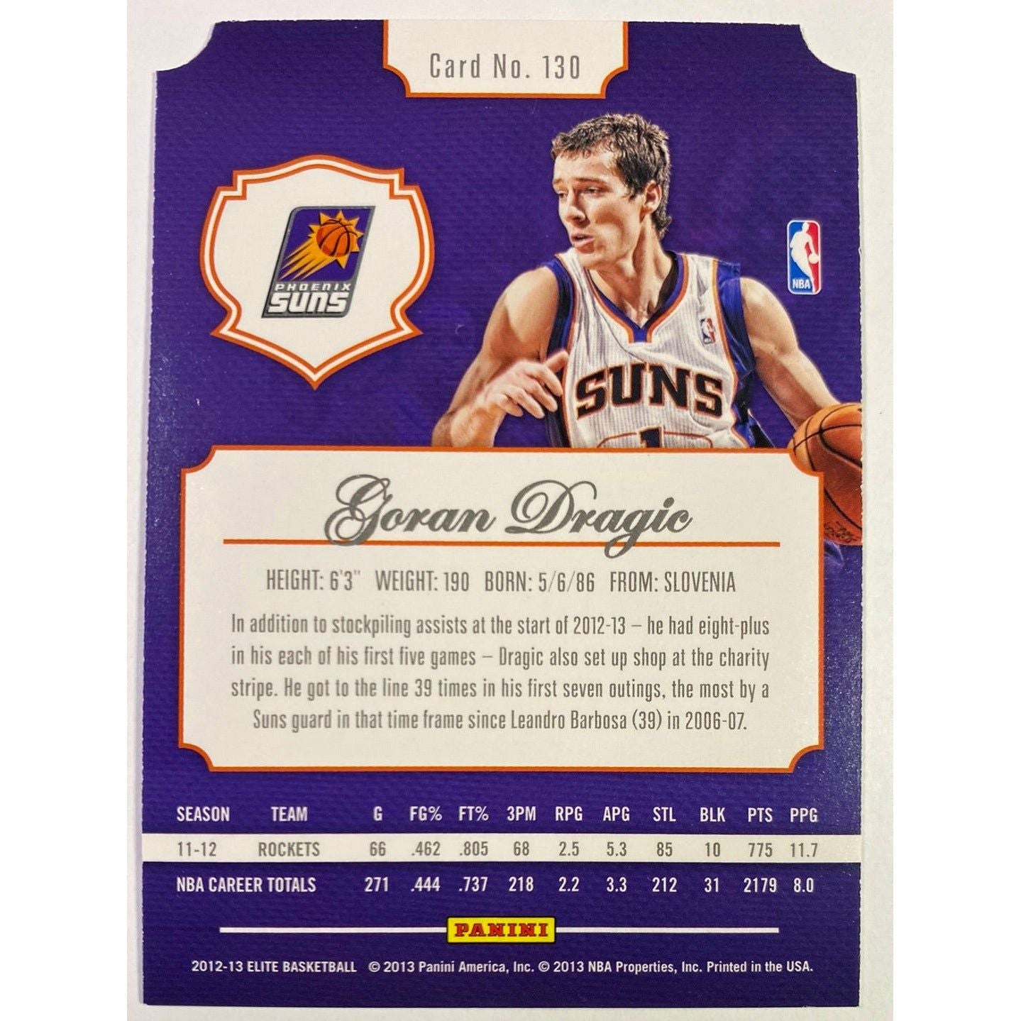  2012-13 Elite Goran Dragic Aspirations Blue /99  Local Legends Cards & Collectibles