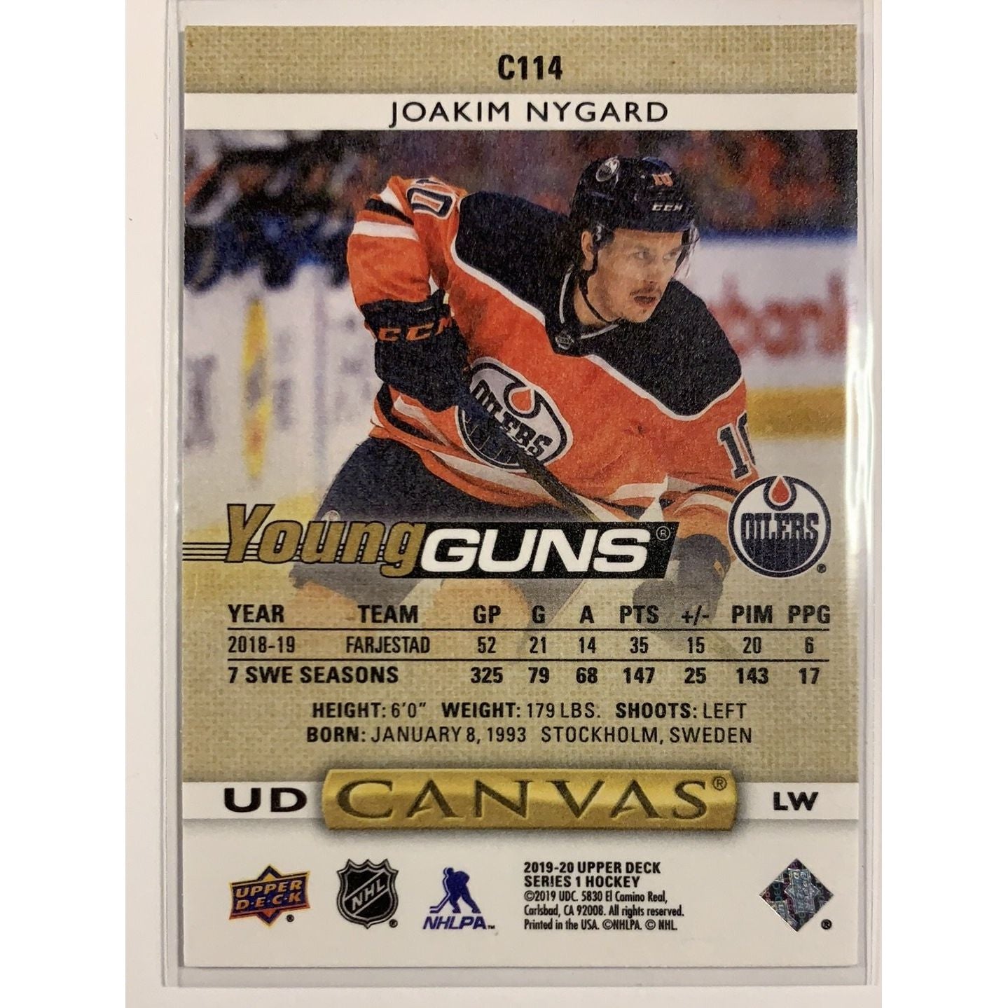  2019-20 Upper Deck Series 1 Joakim Nygard Young Guns UD Canvas  Local Legends Cards & Collectibles