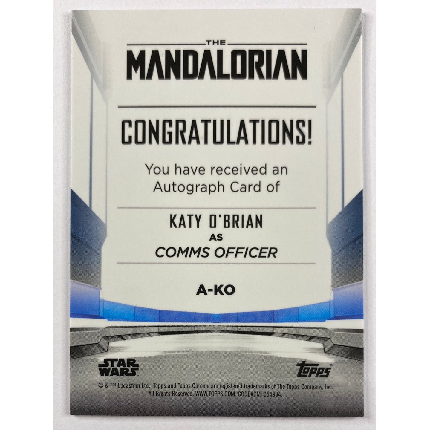 Topps Chrome The Mandalorian Comms Officer Katy O’Brian Auto Refractor