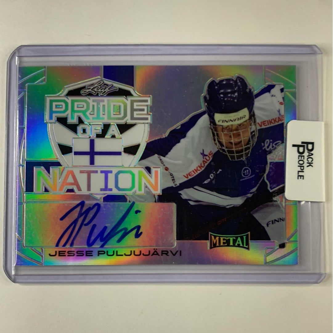 2016-17 Leaf Metal Jesse Puljujarvi Pride of a Nation Auto /25