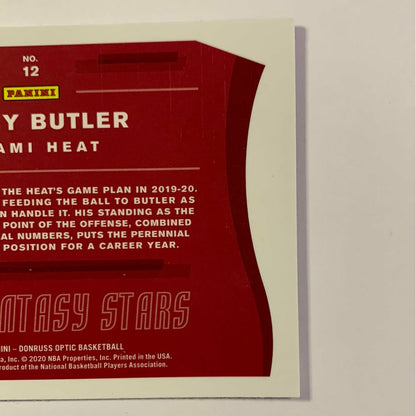 2019-20 Donruss Optic Jimmy Butler Fantasy Stars