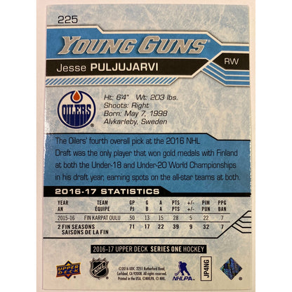 2016-17 Upper Deck Series 1 Jesse Puljujarvi Young Guns
