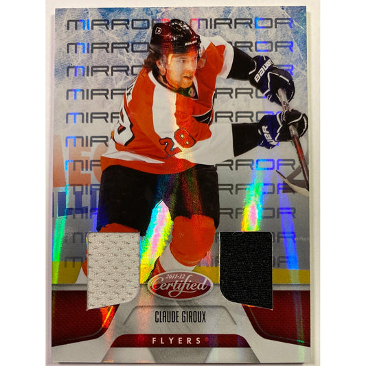 2011-12 Panini Certified Claude Giroux Mirror Red Dual Patch /150