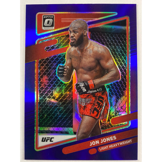 2022 Donruss Optic Jon Jones Purple Holo Prizm