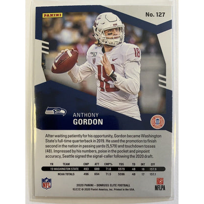  2020 Donruss Elite Anthony Gordon RC Green Foil  Local Legends Cards & Collectibles