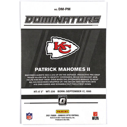 2021 Donruss Optic Patrick Mahomes II Dominators