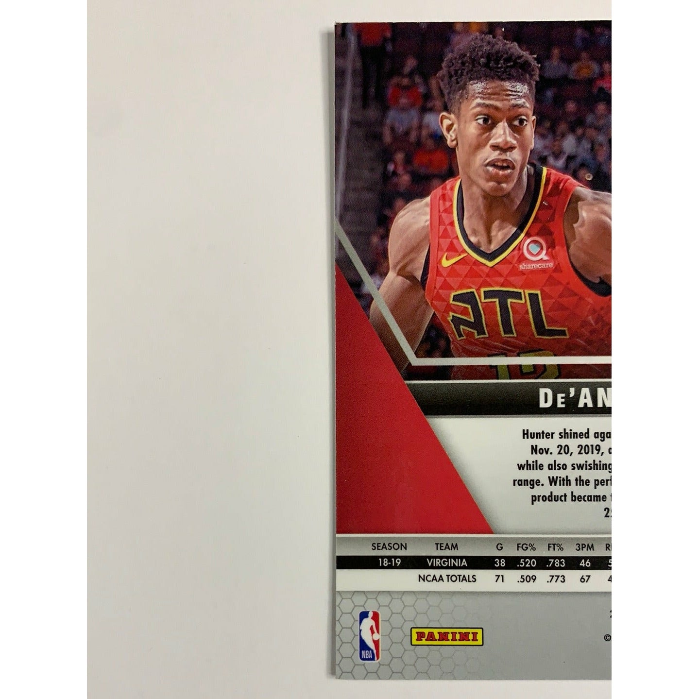 2019-20 Mosaic De’Andre Hunter Rookie Card