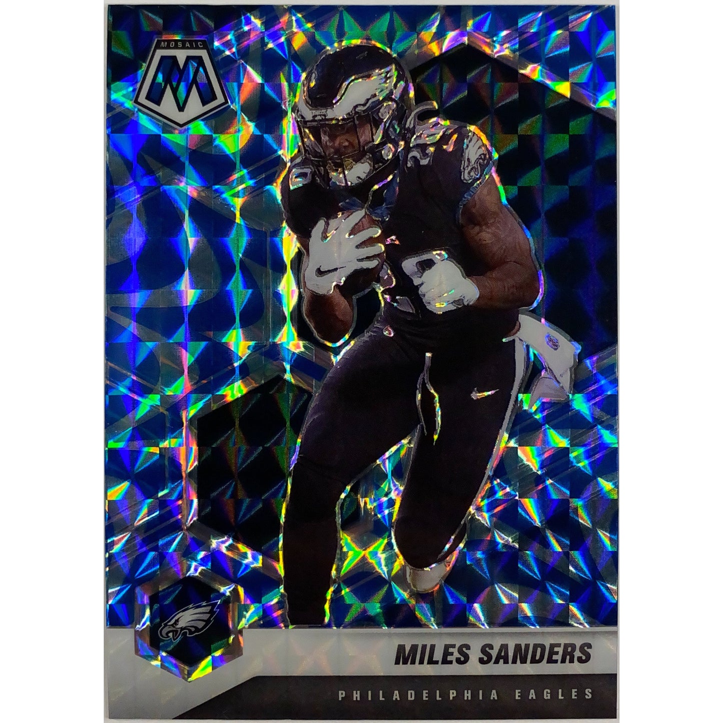 2021 Mosaic Miles Sanders Blue Reactive Prizm