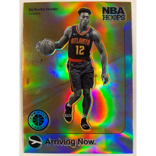 2019-20 Hoops Premium Stock De’Andre Hunter Arriving Now Gold Refractor