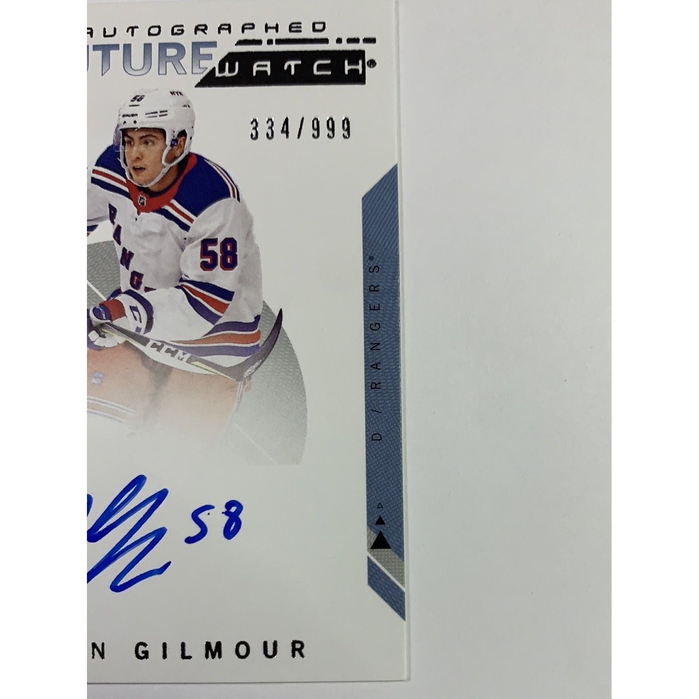  2018-19 SP John Gilmour Future Watch Auto /999  Local Legends Cards & Collectibles