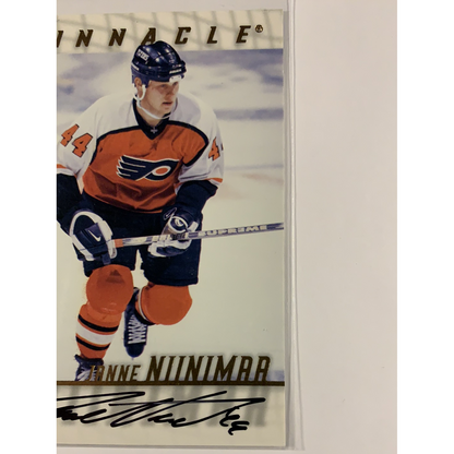  1998-99 Pinnacle Be A Player Janne Niinimaa On Card Auto  Local Legends Cards & Collectibles