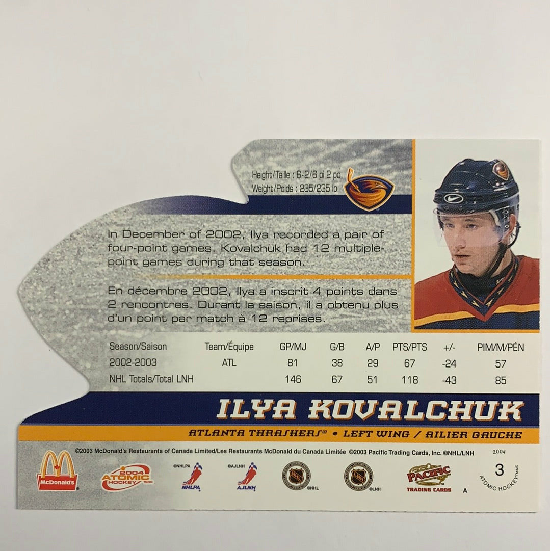 2003-04 Pacific Atomic Ilya Kovalchuk Die Cut