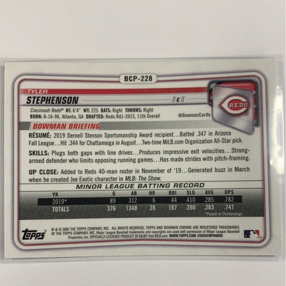  2020 Bowman Chrome Tyler Stephenson Mojo Refractor  Local Legends Cards & Collectibles