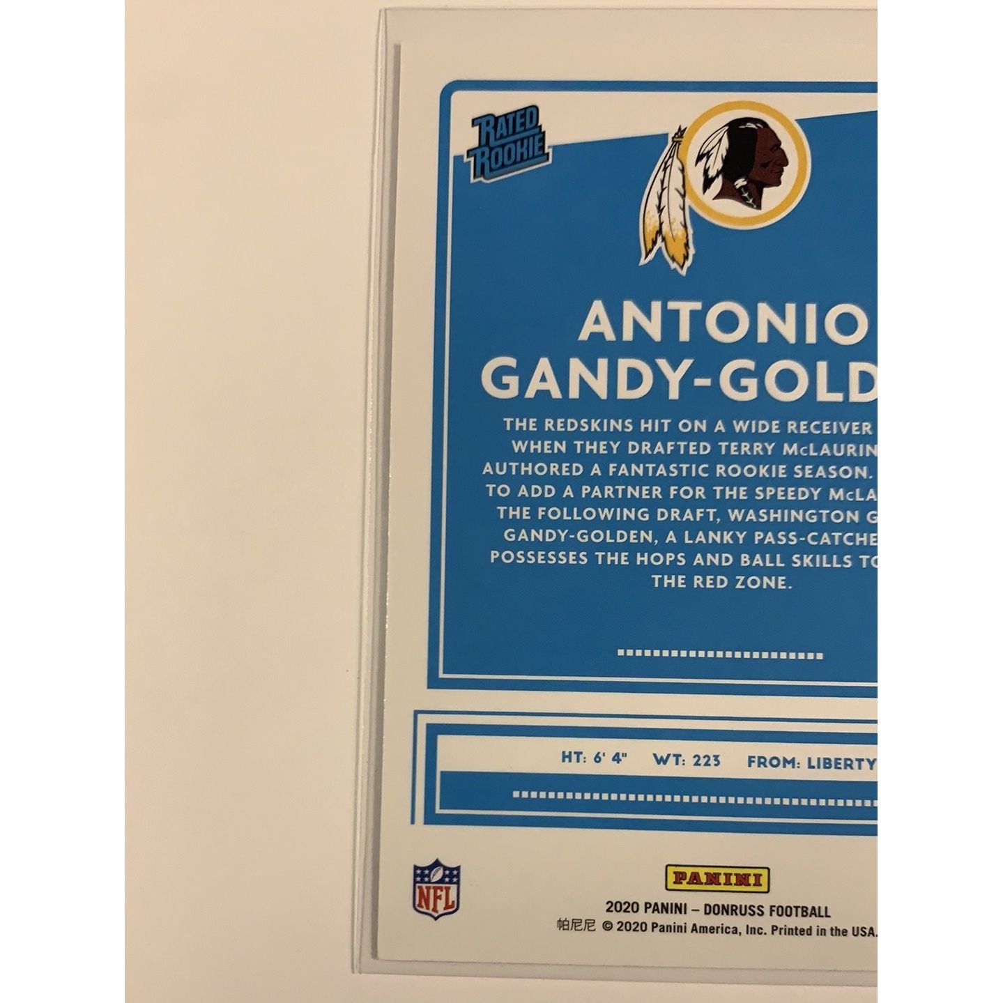  2020 Donruss Antonio Gandy Golden Blue Press Proof Rated Rookie  Local Legends Cards & Collectibles