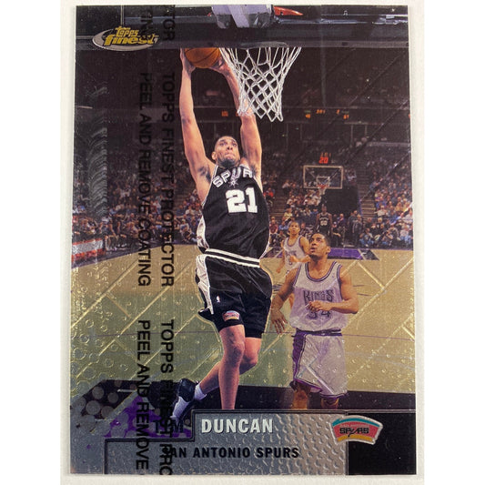 1999-00 Topps Finest Tim Duncan Skin On