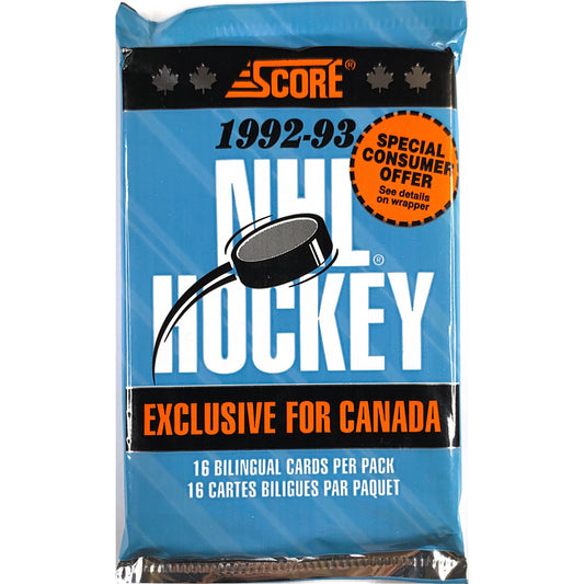 1992-93 Score NHL Hockey Canada Exclusive Super Pack