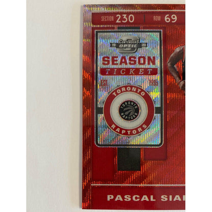 2019-20 Contenders Optic Pascal Siakam Red Wave Prizm