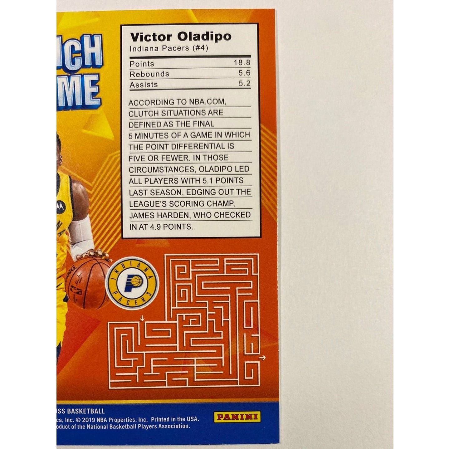  2019-20 Donruss Víctor Oladipo Crunch Time  Local Legends Cards & Collectibles