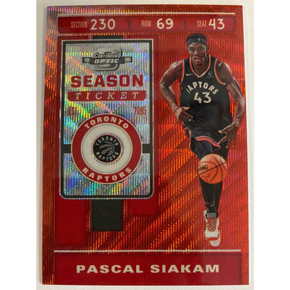  2019-20 Contenders Optic Pascal Siakam Red Wave Prizm  Local Legends Cards & Collectibles