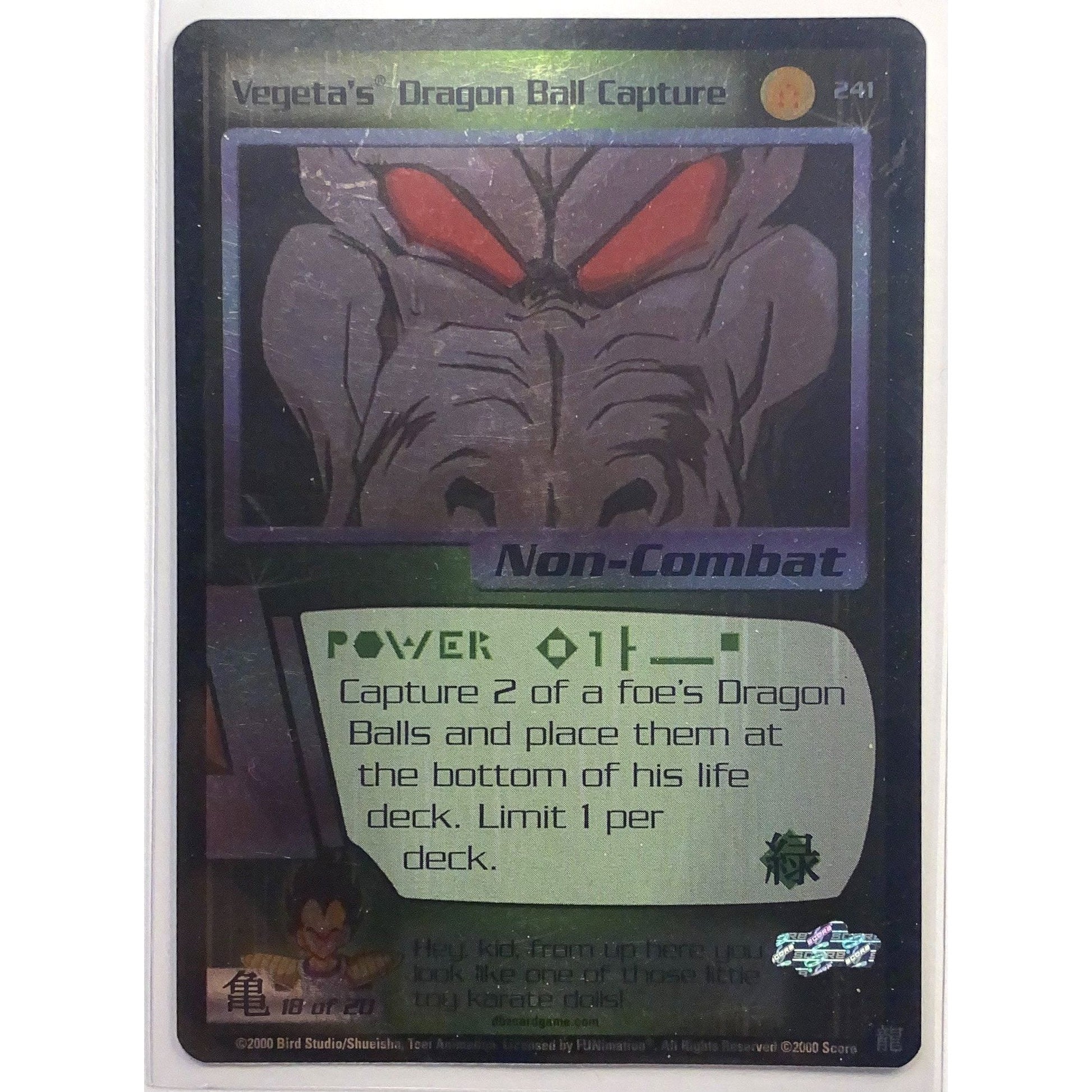  2000 Score Dragon Ball Z Vegeta’s Dragon Ball Capture Holo Foil #241  Local Legends Cards & Collectibles