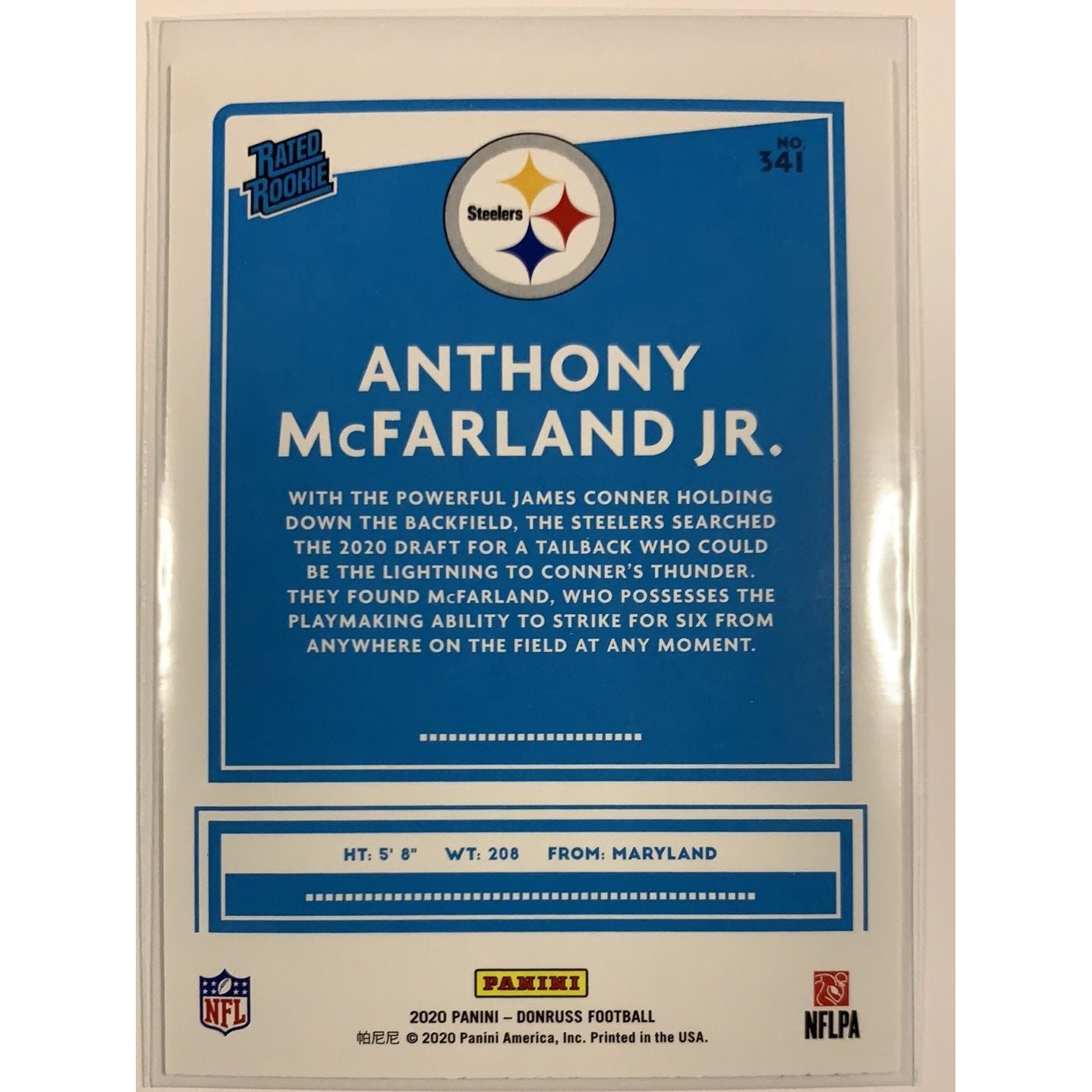  2020 Donruss Anthony McFarland Jr. Rated Rookie  Local Legends Cards & Collectibles