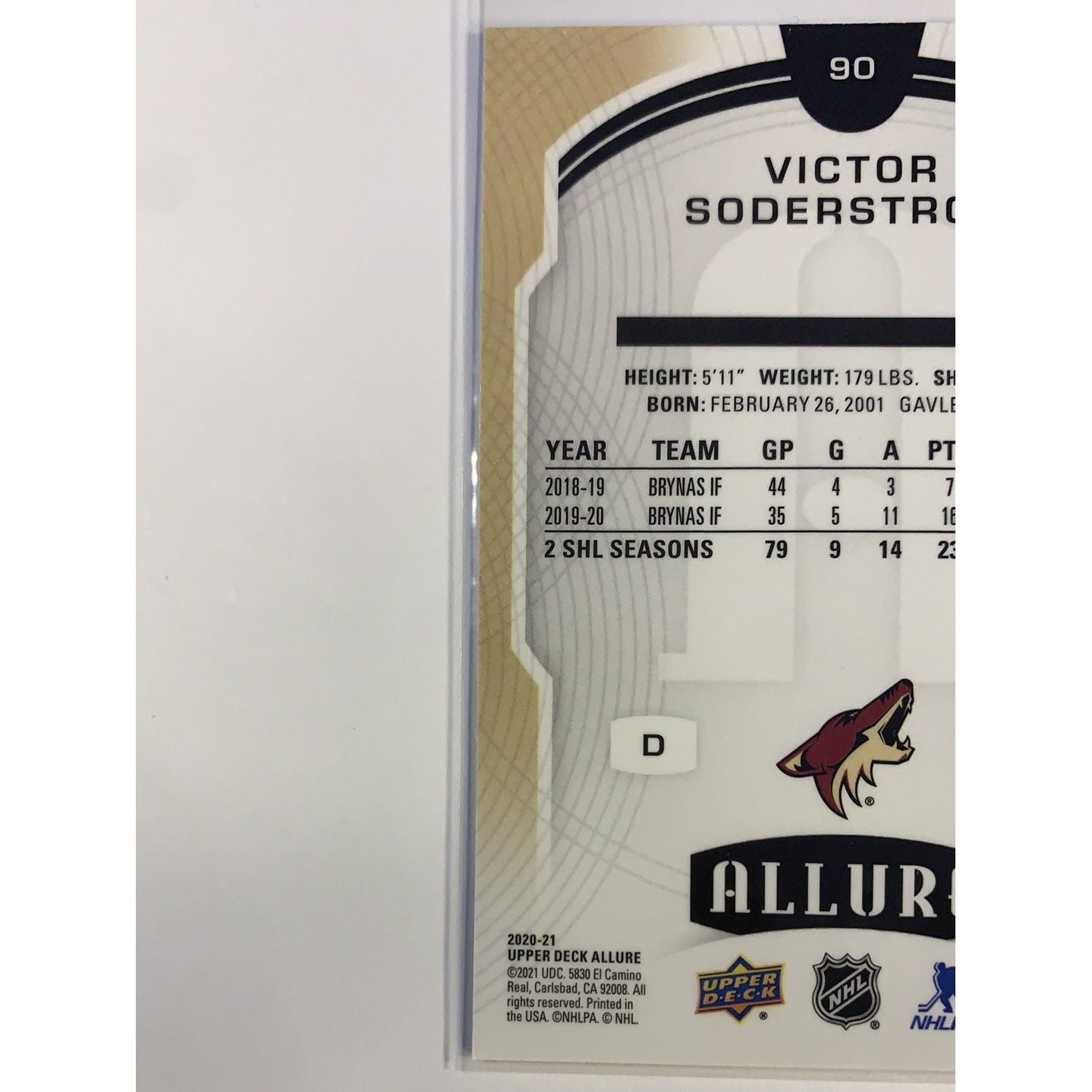  2020-21 Allure Victor Soderstrom Rookie Card  Local Legends Cards & Collectibles
