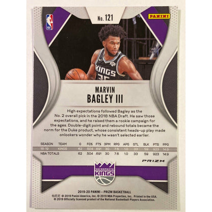 2019-20 Panini Prizm Marvin Bagley lll Green Holo Prizm