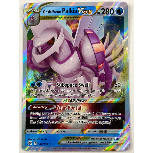 Origin Forme Palkia VStar Full Art Ultra Rare 40/189