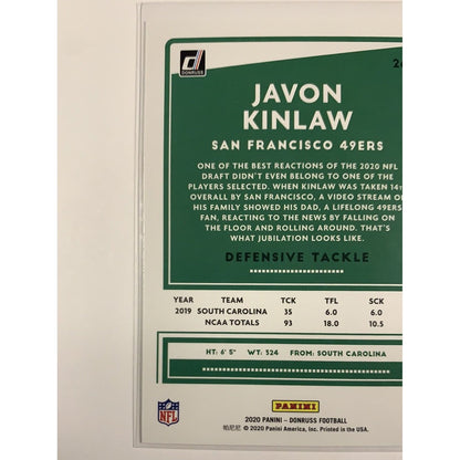  2020 Donruss Javon Kinlaw RC  Local Legends Cards & Collectibles