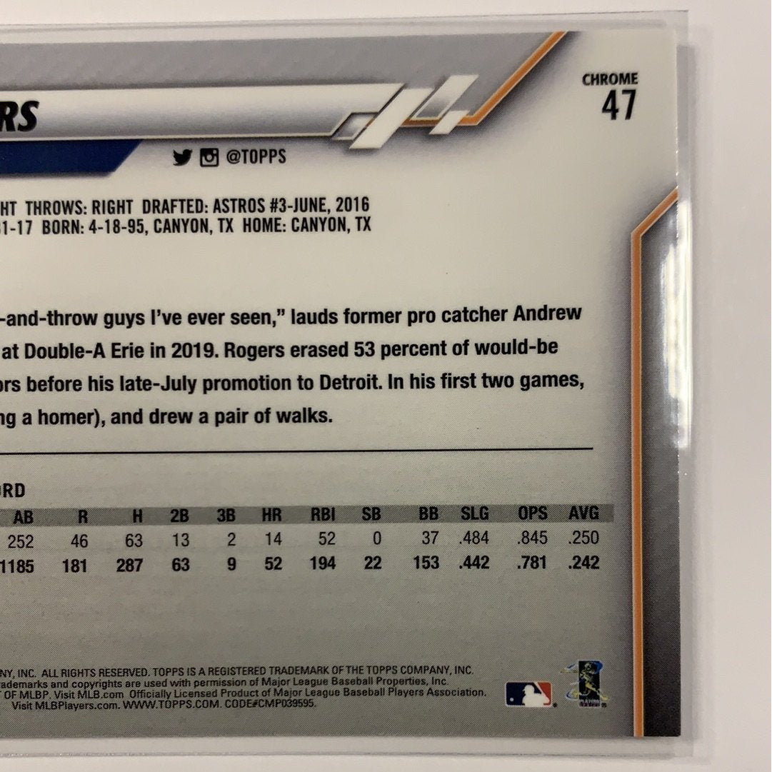  2020 Topps Chrome Jake Rogers RC  Local Legends Cards & Collectibles