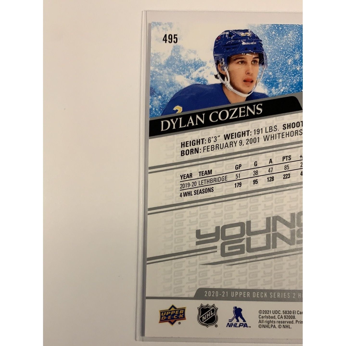  2020-21 Upper Deck Series 2 Dylan Cozens Young Guns  Local Legends Cards & Collectibles