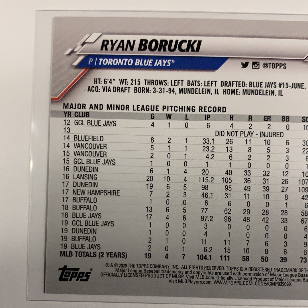  2020 Topps Ryan Borucki Gold Parallel /2020  Local Legends Cards & Collectibles