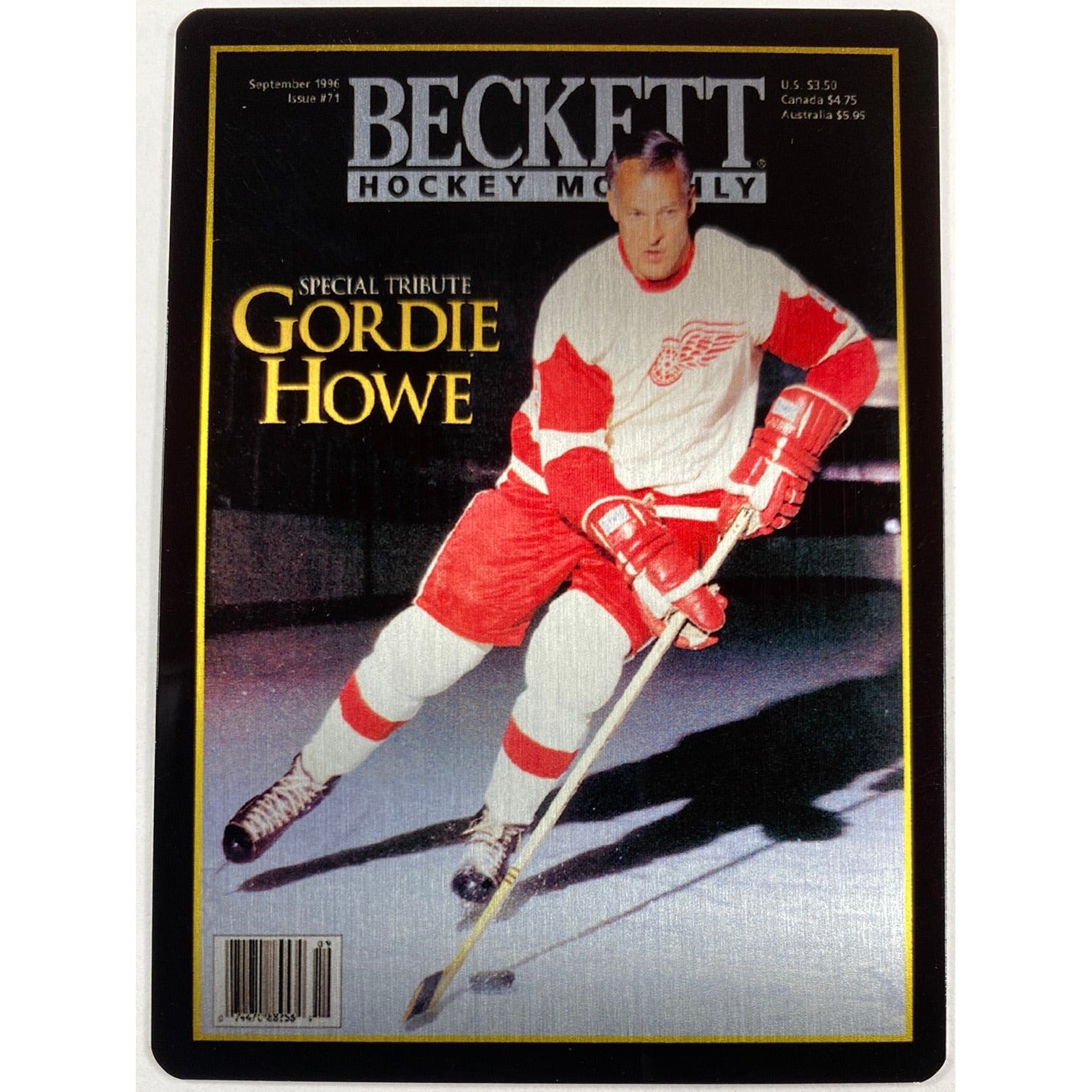 Spring 2018 Toronto Card Expo Gordie Howe Beckett Cover Metal Printing Plate /50