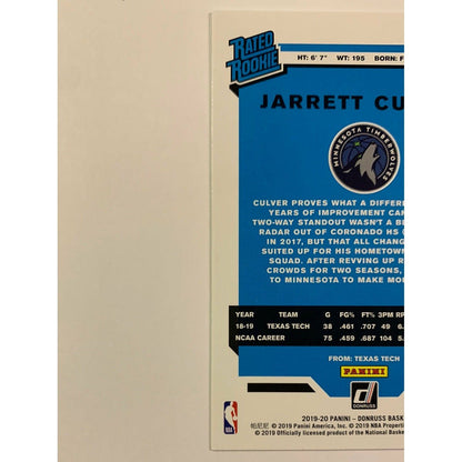 2019-20 Donruss Jarrett Culver Rated Rookie