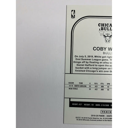 2019-20 Hoops Coby White RC