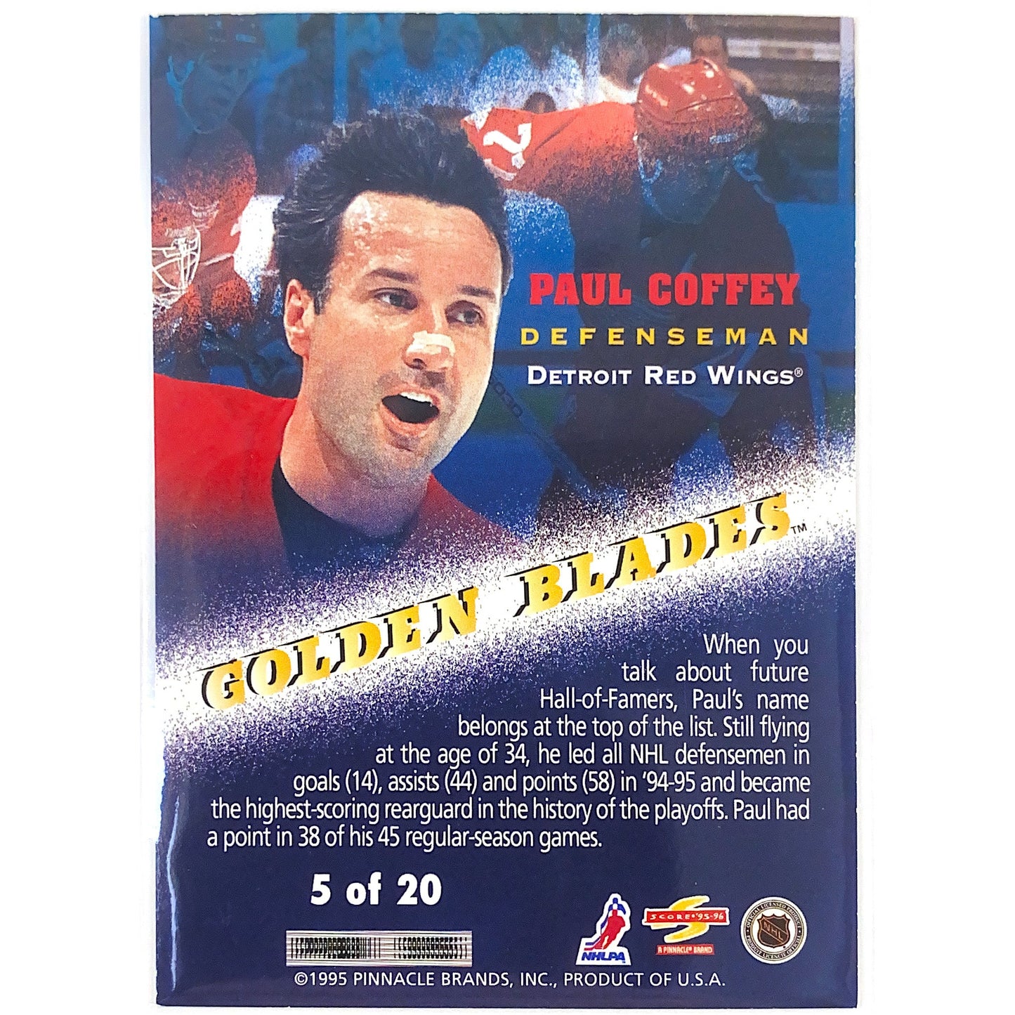 1995-96 Score Paul Coffey Golden Blades SSP
