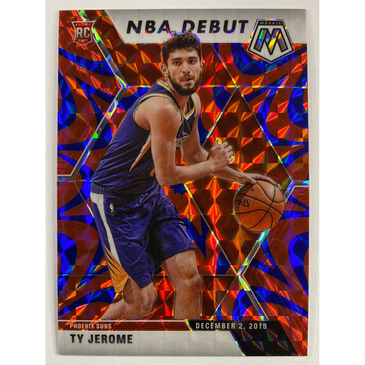 2019-20 Mosaic Ty Jerome Red Blue Reactive Prizm NBA Debut RC