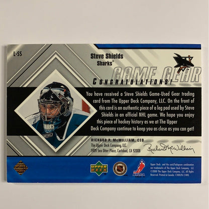 1999-2000 Black Diamond Steve Shields Game Gear